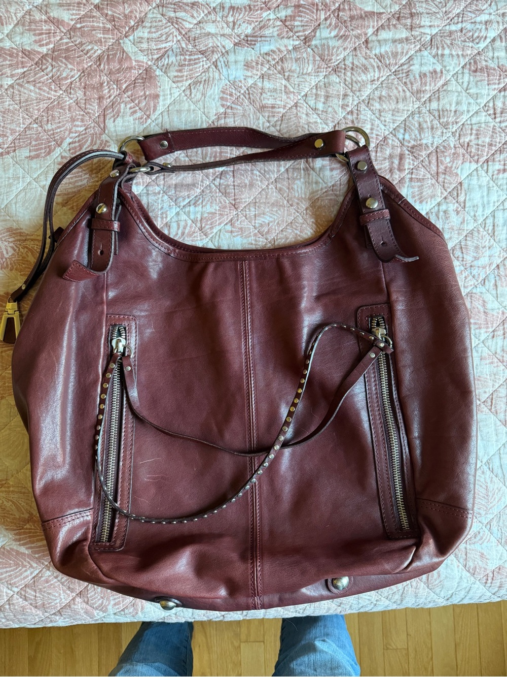 Gorgeous Italian Leather Bag, extra large.